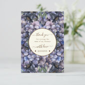 Moody Black Floral Classic Husband Mother Wedding Bedankkaart (Staand voorkant)