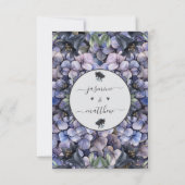 Moody Black Floral Classic Husband Mother Wedding Bedankkaart (Achterkant)