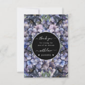 Moody Black Floral Classic Husband Mother Wedding Bedankkaart (Voorkant)