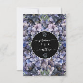 Moody Black Floral Classic Husband Mother Wedding Bedankkaart (Achterkant)