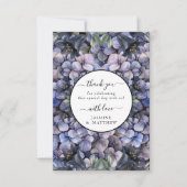 Moody Black Floral Classic Watercolor Chic Wedding Bedankkaart (Voorkant)