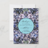 Moody Black Floral Classic Watercolor Chic Wedding Bedankkaart (Voorkant)
