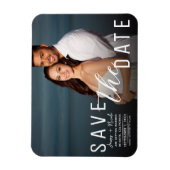 Moody Black Overlay Foto Save the Date Wedding Magneet (Verticaal)