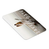 Moody Black Overlay Foto Save the Date Wedding Magneet (Rechterzijde)