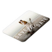 Moody Black Overlay Foto Save the Date Wedding Magneet (Linkerzijde)