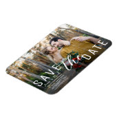 Moody Black Overlay Foto Save the Date Wedding Magneet (Linkerzijde)