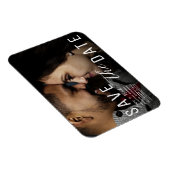 Moody Black Overlay Foto Save the Date Wedding Magneet (Rechterzijde)