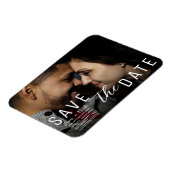 Moody Black Overlay Foto Save the Date Wedding Magneet (Linkerzijde)