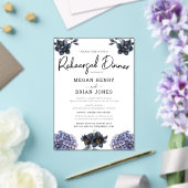 Moody Black Rose Classic Wedding Rehearsal Dinner Acryl Uitnodigingen (Insitu (Huwelijk))