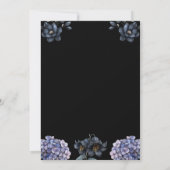 Moody Black Rose Classic Wedding Rehearsal Dinner Kaart (Achterkant)