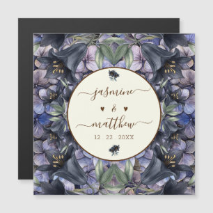 Moody Black Rose Couple Naam Trouw Magnetische Kaa