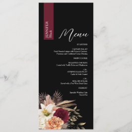 Moody Black Wedding Menu met Gastnaam