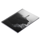 Moody Black White Coastal Lighthouse Notitieboek (Linkerzijde)