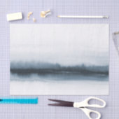 Moody blauwe abstracte waterverven ontcijferen bom tissuepapier (Craft)