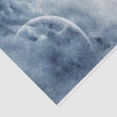Moody blauwe waterverf sky sterren halve maan tissuepapier (Detail)