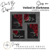 Moody bloed rode rozen bruiloft menu