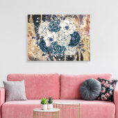 Moody Bloemen Abstracte  Charm Wall Art Canvas Afdruk (Insitu (Woonkamer))