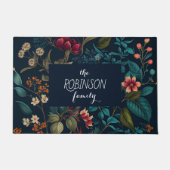 Moody Bloemen Gepersonaliseerde Familie Deurmat (Voorkant)