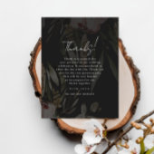 Moody Bloemen Overlay Trouwfoto Dank u Briefkaart