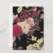 Moody Bloemen Patroon Foto Bruiloft Kaart (Achterkant)