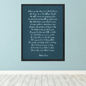 Moody Blue Aangepaste Gedichtprint op Canvas Afdruk (Insitu (Houten vloer))
