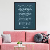 Moody Blue Aangepaste Gedichtprint op Canvas Afdruk (Insitu (Woonkamer))