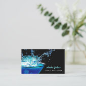 Moody Blue Beverage Splash Edgy Events Bartender Visitekaartje (Staand voorkant)
