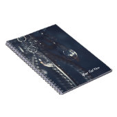 Moody Blue Crystal Elegant Romantic Chic Glam Notitieboek (Rechterzijde)