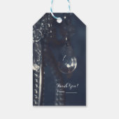 Moody Blue Crystal Elegant Romantic Chic Wedding Cadeaulabel (Achterkant)