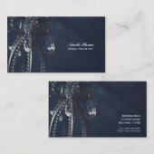 Moody Blue Crystal Glam Elegant Romantic Chic Visitekaartje (Voorkant / Achterkant)
