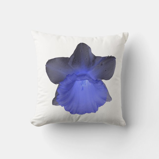Moody Blue Dripping Daffodil Pillow Kussen (Voorkant)
