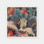 Moody Blue Fern laat botanische ontkoppeling achte Servet (Voorkant)