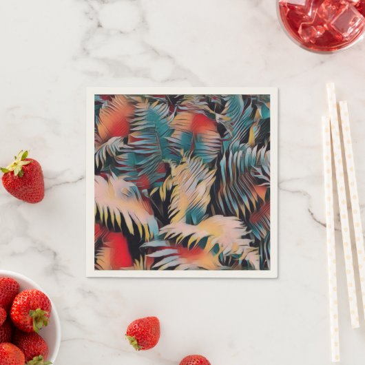 Moody Blue Fern laat botanische ontkoppeling achte Servet (Insitu)