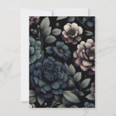 Moody Blue Floral Bedankkaart (Achterkant)