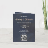 Moody Blue Floral Custom Photo Wedding (Achterkant)