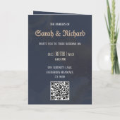 Moody Blue Floral Custom Photo Wedding (Achterkant)