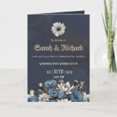 Moody Blue Floral Custom Photo Wedding (Voorkant)
