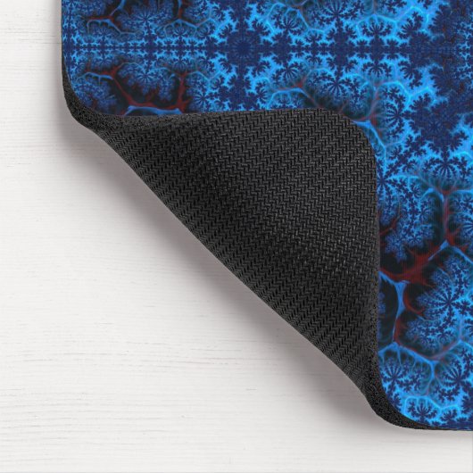 Moody Blue Fractal Filigree met je Monogram Muismat (Hoek)