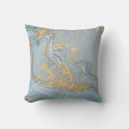 MOODY BLUE GOLD LUXE MARBLE CUSHION KUSSEN