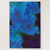 Moody Blue Mandelbrot Mandalas Fractal Abstract Legpuzzel (Verticaal)