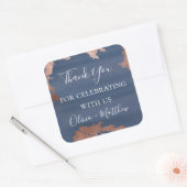Moody Blue Metallic gepersonaliseerd Vierkante Sticker (Envelop)
