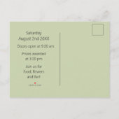 Moody Blue Monstera Botanical Direct Mail Promo Aankondigingskaart (Achterkant)