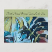 Moody Blue Monstera Botanical Direct Mail Promo Aankondigingskaart (Voorkant)