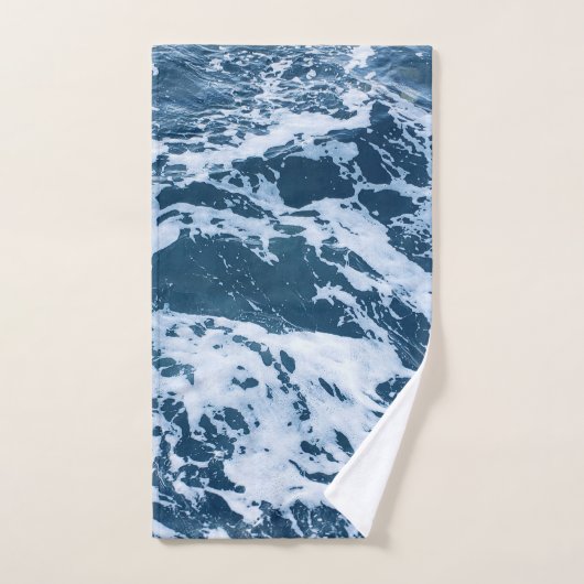Moody Blue Ocean Waves Bad Handdoek (Handdoek)