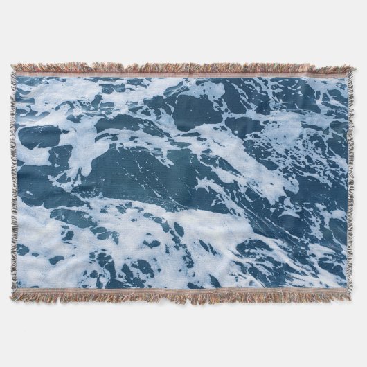 Moody Blue Ocean Waves Deken (Voorkant)