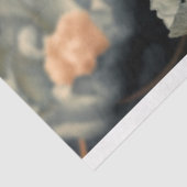 Moody Blue, oversized vlinder & pioen Tissuepapier (Detail)