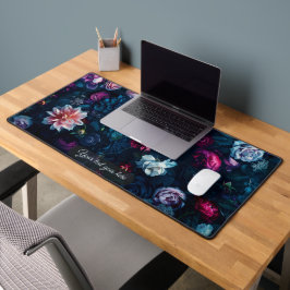Moody Blue Rose Bloemendonk Teal Persoonlijk Bureaumat