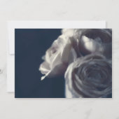 Moody Blue Shabby Chic Rozen Elegant Wedding Kaart (Achterkant)