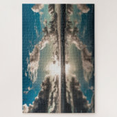 Moody Blue Sky Beach Sunrise Legpuzzel (Verticaal)