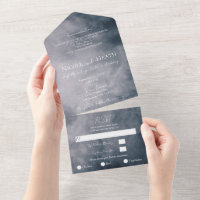 Moody Blue Sky Clouds Celestial Wedding